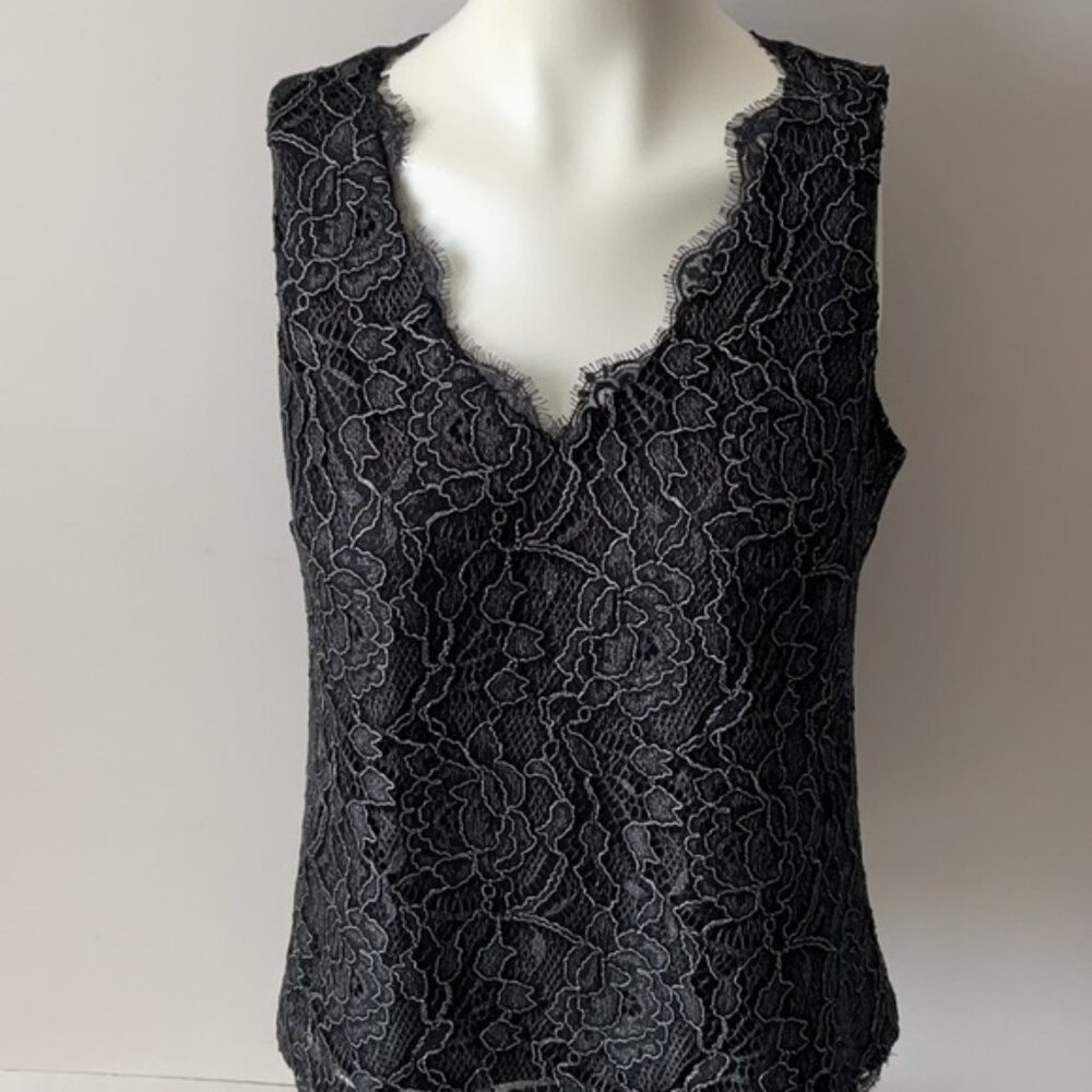 Lace Top with Silver Accents